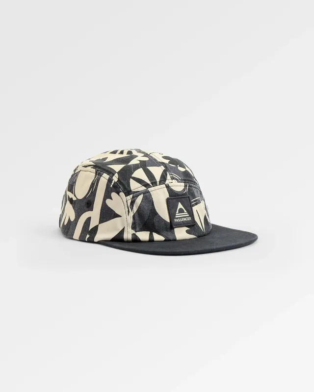Passenger Clothing Coast 5 Panel Snapback Cap - Roam Further Black