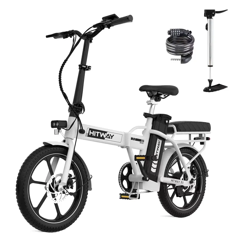 HITWAY Folding Electric Bike 16", 468Wh Battery BK5SL