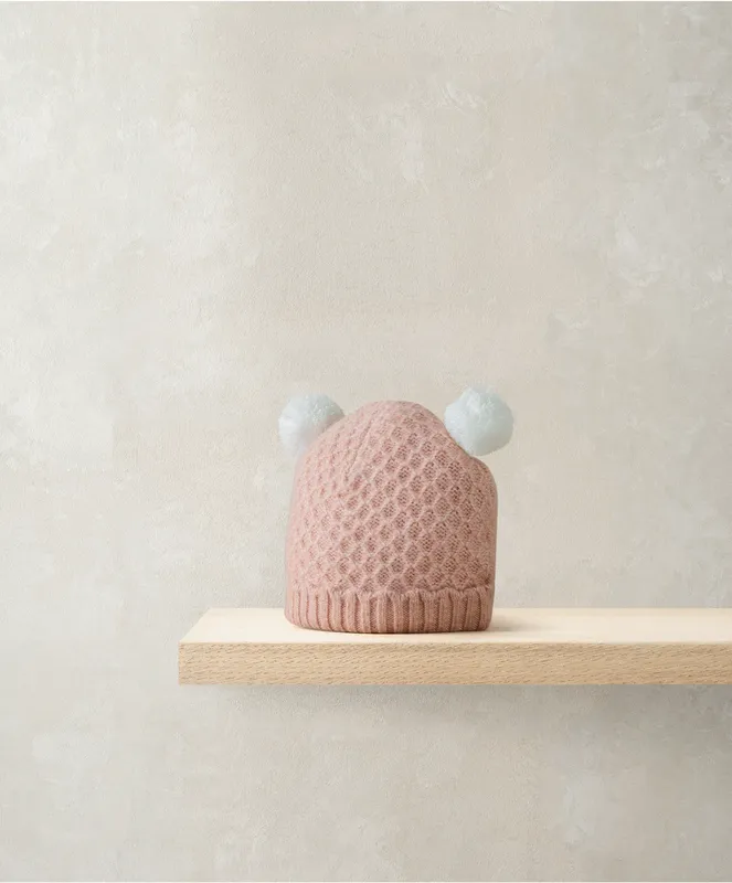Mamas & Papas Pink Pom Pom Hat