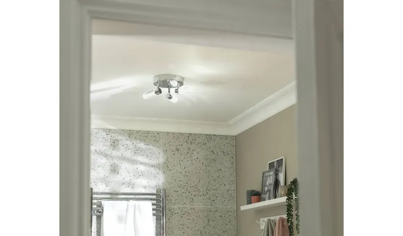 Argos Home Bubble Metal LED Bathroom Spotlight - Chrome
