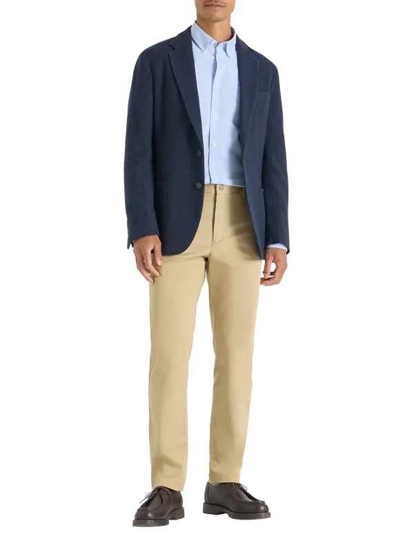 SPOKE Winter Jack Wool Blend Single Breasted Slim Fit Blazer, Navy