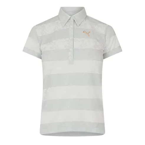 Puma (9) Golf Ss Border Polo Womens