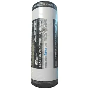 Knauf Insulation 100mm Space Bottom Layer Loft Roll - 11.08m2