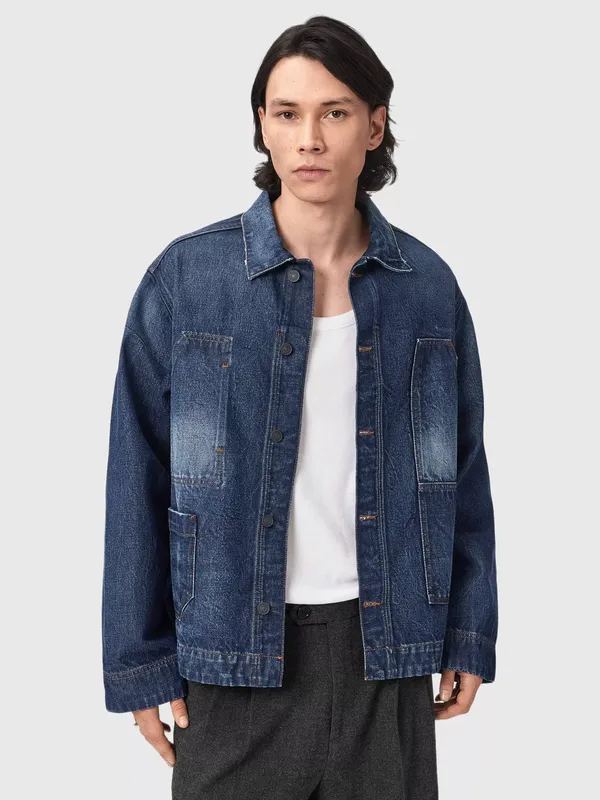 AllSaints Mukesh Denim Jacket, Dark Indigo