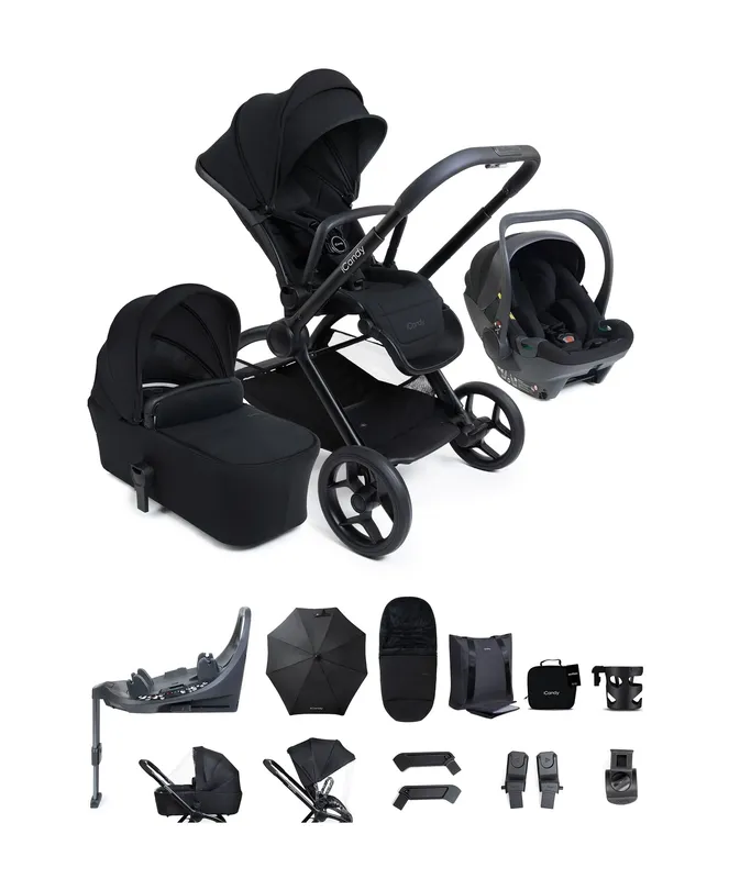 iCandy Core 2 Complete Travel Bundle with Cocoon 360 Car Seat - Black