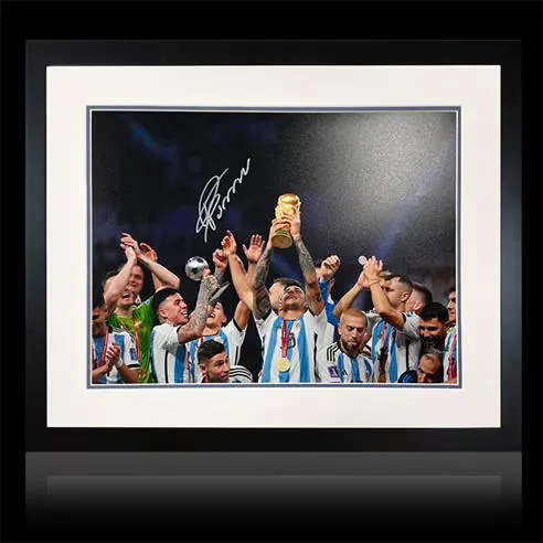 The Fan Cave Cristian Romero Signed Argentina Delux Mount Frame