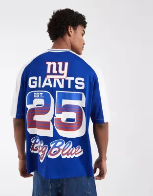 oversized t-shirt with NFL New York Giants print in blue