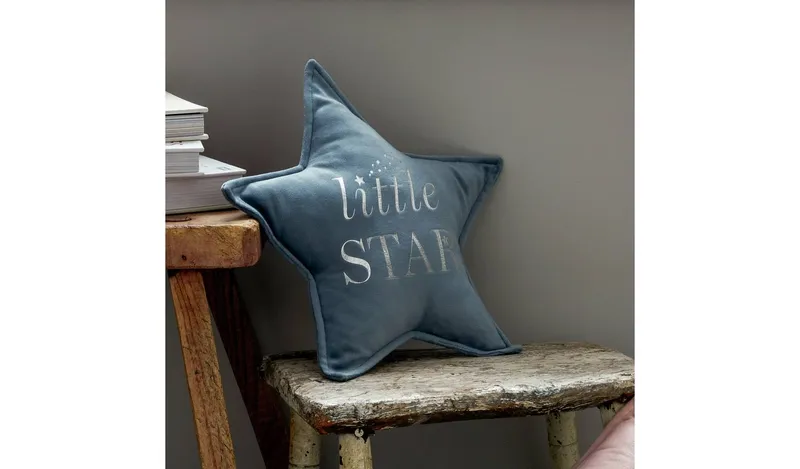 Bambino Little Star Cushion - Blue - 30x30cm
