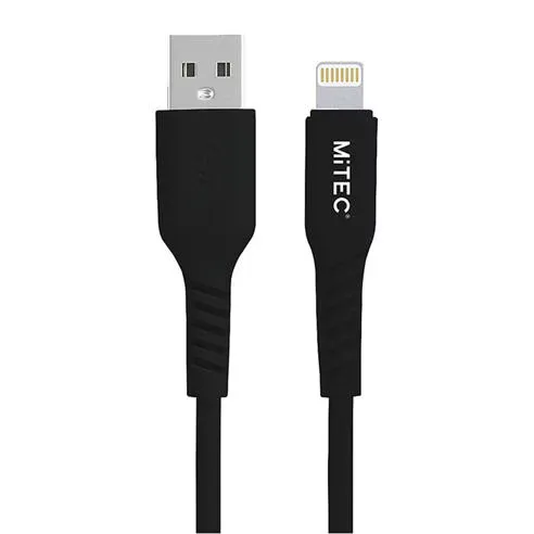 MiTEC MITEC 2M MFI LIGHTNING CABLE BLACK
