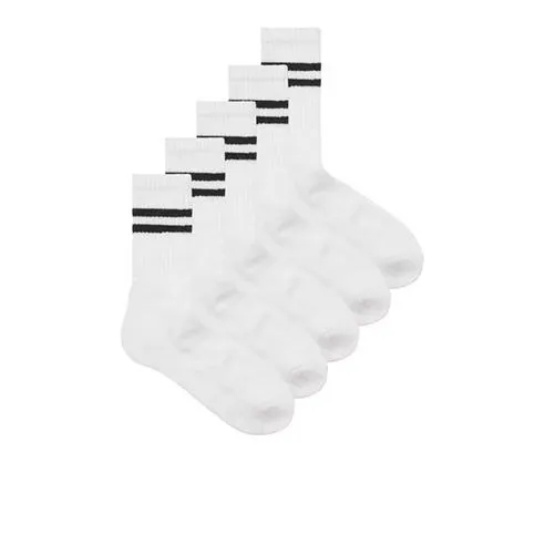 Jack and Jones Men's Regen Tennis Cotton Crew Socks 5 Pack