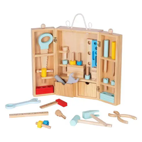 Tooky Toy Wooden Craftsmans Tool Box