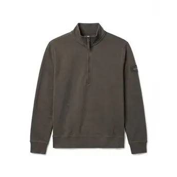 Calvin Klein Jeans Men's Badge 1/4-Zip Cotton Fleece Top