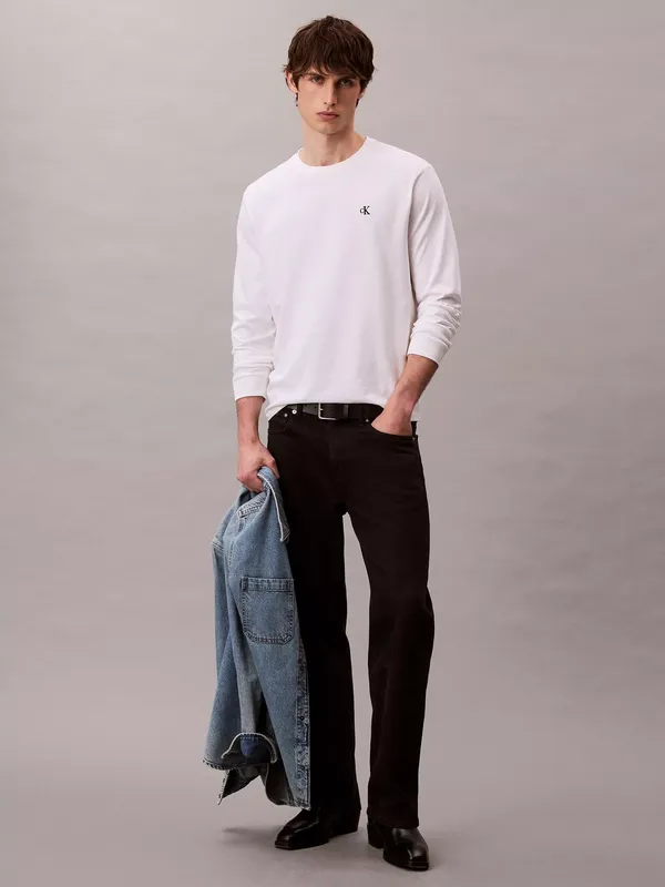 Calvin Klein Relaxed Fit Long Sleeve Monogram Cotton T-Shirt