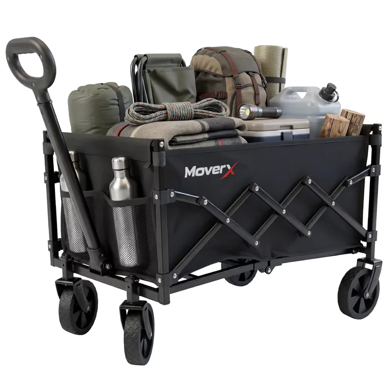 MOVERX Compact Lightweight Folding Camping Trolley Festival Wagon