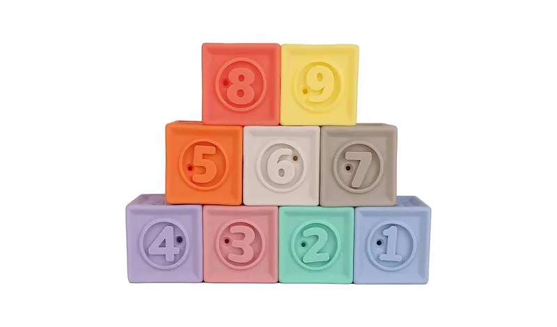 Chad Valley Sensory Stacking Cubes 9 Pack
