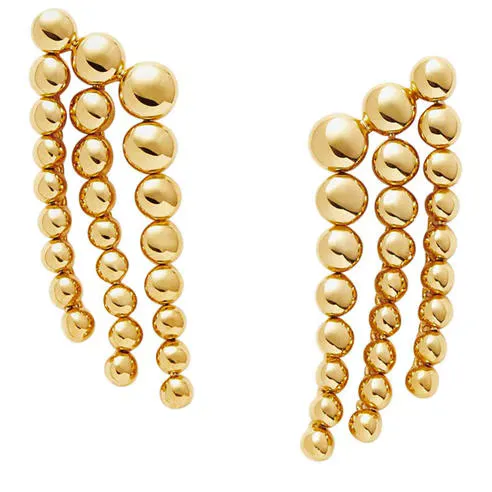 Missoma Women's Beaded Waterfall Gold Drop Earrings