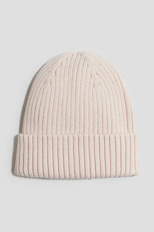Rib-knit beanie