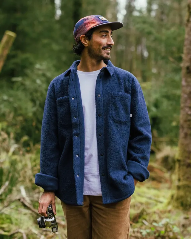 Passenger Clothing Backcountry Sherpa Fleece Shirt - Rich Navy