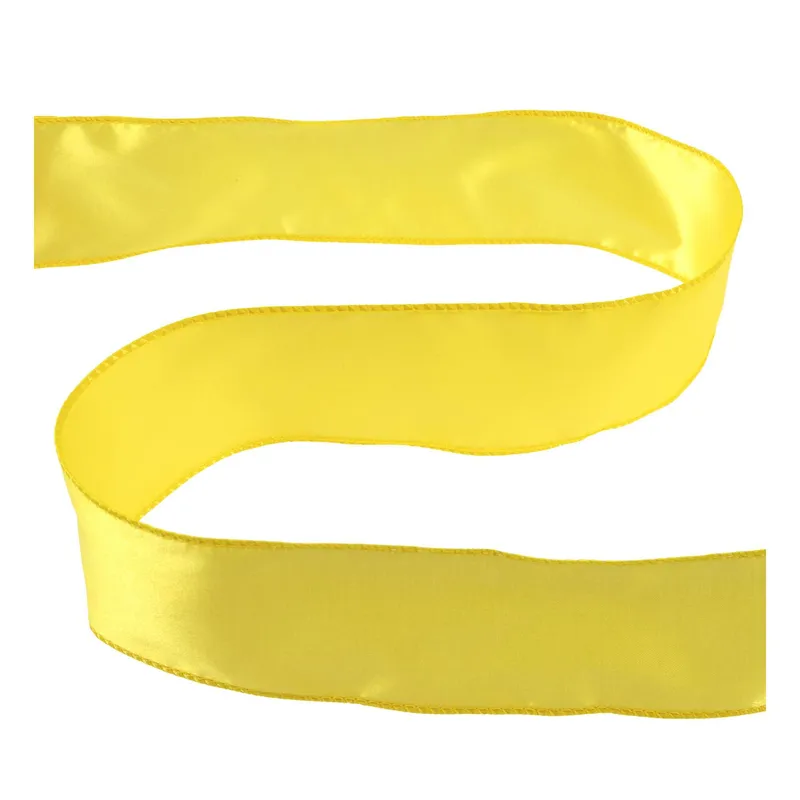 Yellow Wire Edge Satin Ribbon 63mm x 3m