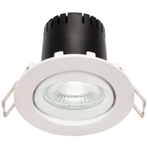 Saxby Integrated LED Adjustable Cool White Matt Finish Downlight