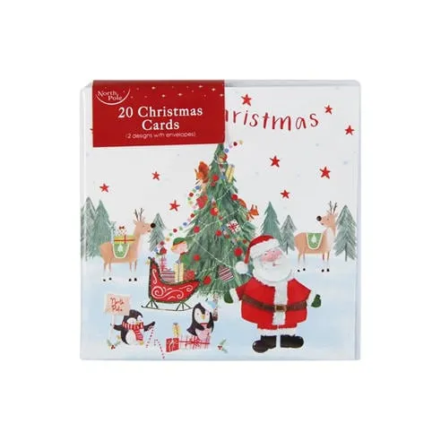 North Pole 20 pack mini Christmas Cards