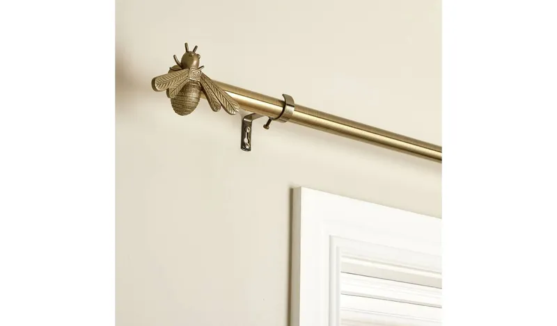 Argos Home Brass Extendable Curtain Pole - 110cm - 300cm