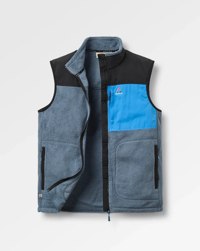 Passenger Clothing Venturescape Men's Fleece Vest - Storm Grey/Black