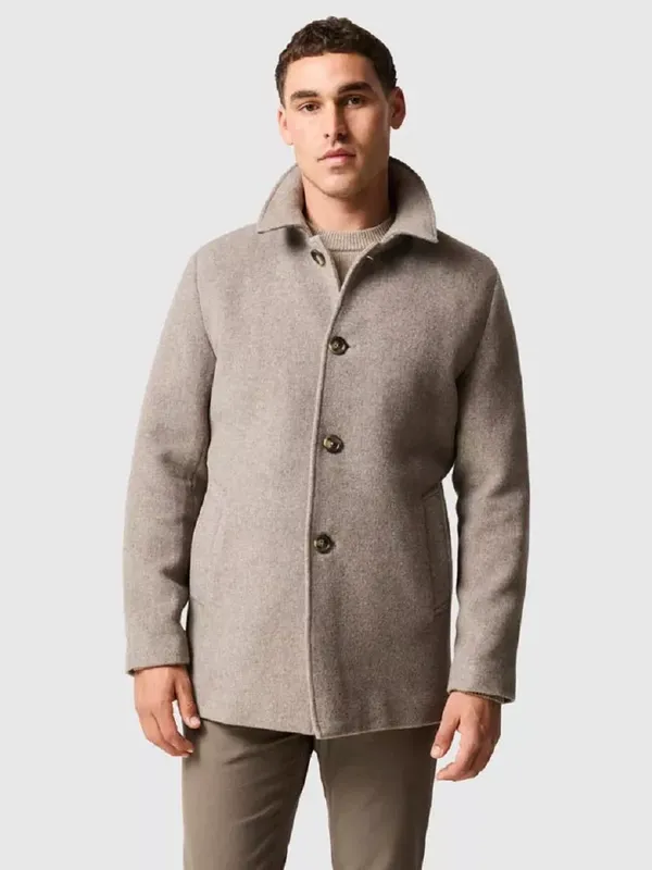 Rodd & Gunn Fitchett Wool Blend Coat, Natural