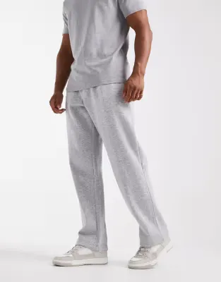 wide leg jogger in grey marl