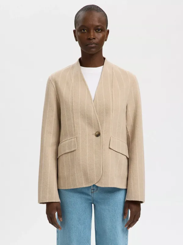 Selected Leighton Blazer, Pure Stripe