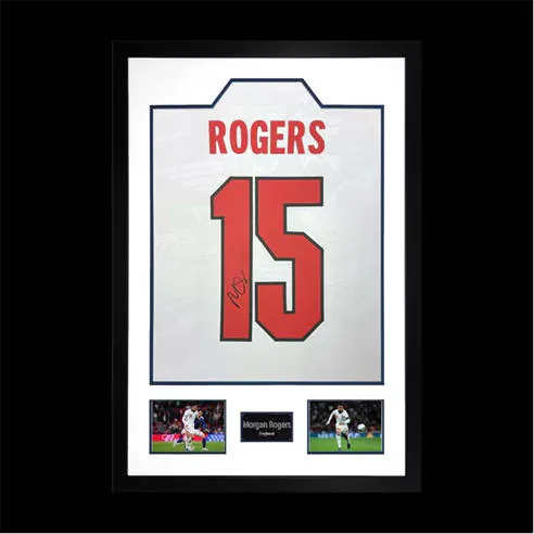 The Fan Cave Morgan Rogers Signed England Home Shirt Premium Fr