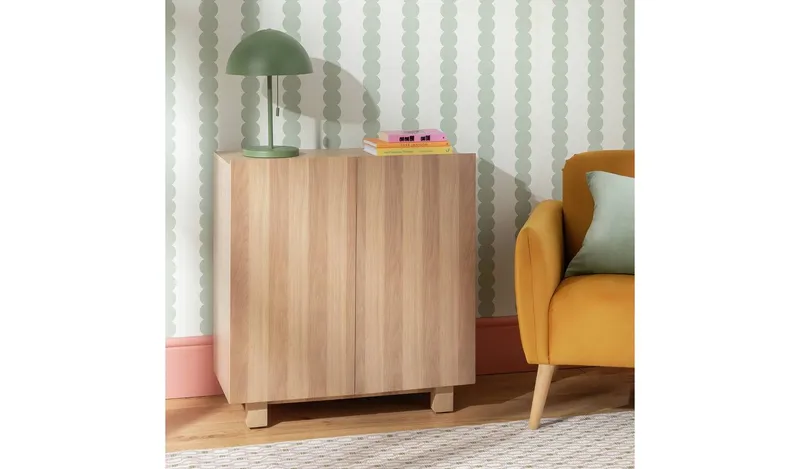 Habitat Cyril 2 Door Small Sideboard - Natural