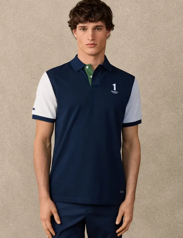 Hackett Pure Cotton Colour Block Polo Shirt