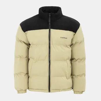 Firetrap Men's Full Zip Funnel Neck Long Sleeve Puffer Jacket