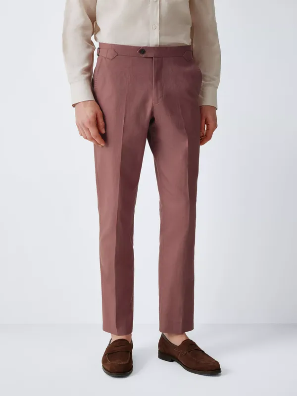 John Lewis Linen Cotton Blend Slim Fit Suit Trousers