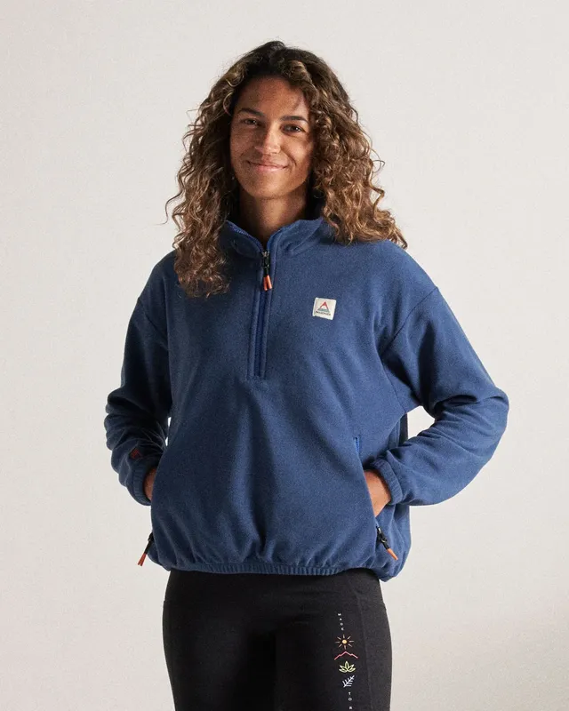 Passenger Clothing Ayla Micro Polartec® 1/4 Zip Fleece - Dark Denim