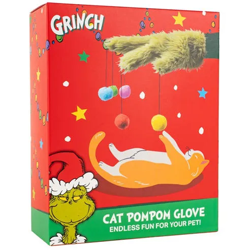 The Grinch Cat Pom-Pom Glove Toy