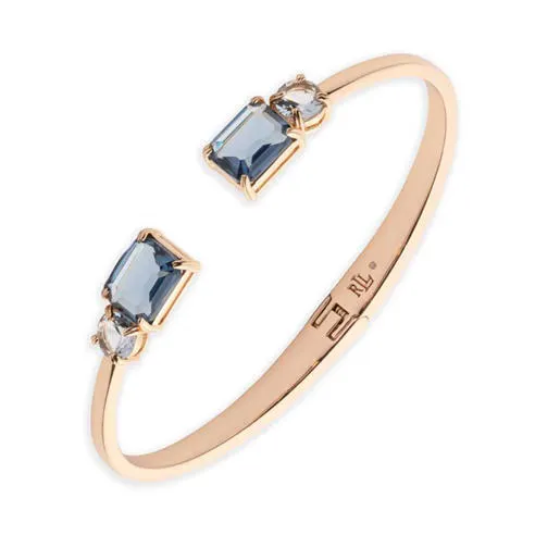 LAUREN BY RALPH LAUREN Lauren Ralph Lauren Gold & Blue Stone Open Cuff