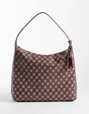 monogram shoulder bag in burgundy