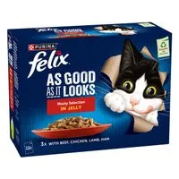 48 x 85g Felix Wet Cat Food - 3 + 1 Free! *