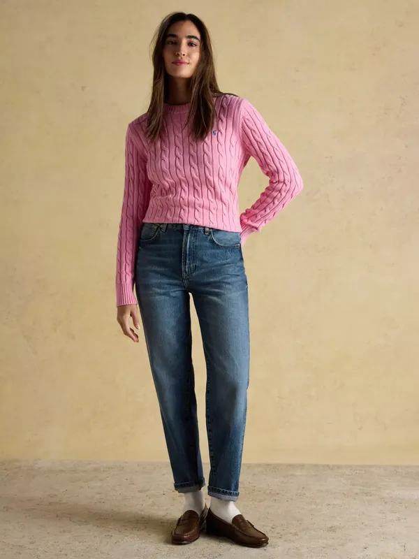 Joules Mid Rise Relaxed Jeans, Blue