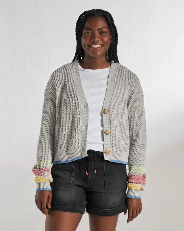 Passenger Clothing Serenity Knitted Cardigan - Grey Marl