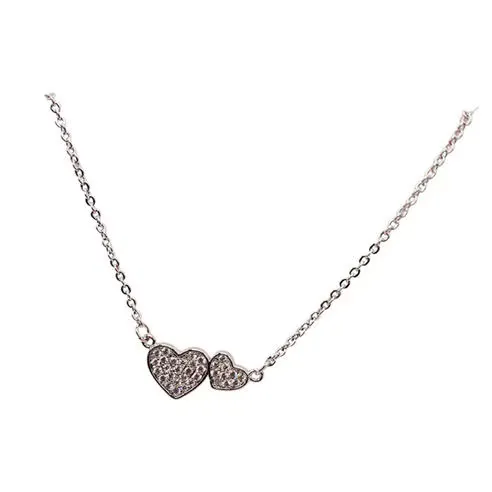 Mason Knight Yager Twin Heart Design Cubic Edge Necklace
