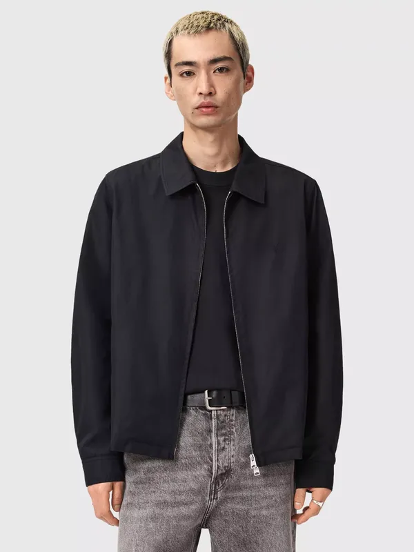 AllSaints Trey Zip Through Collared Bomber Jacket