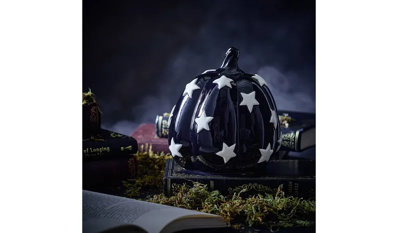 Argos Home Ceramic Pumpkin with Stars Halloween Decoration