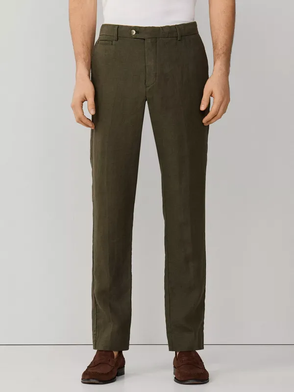 Hackett London Slim Fit Kensington Linen Chinos