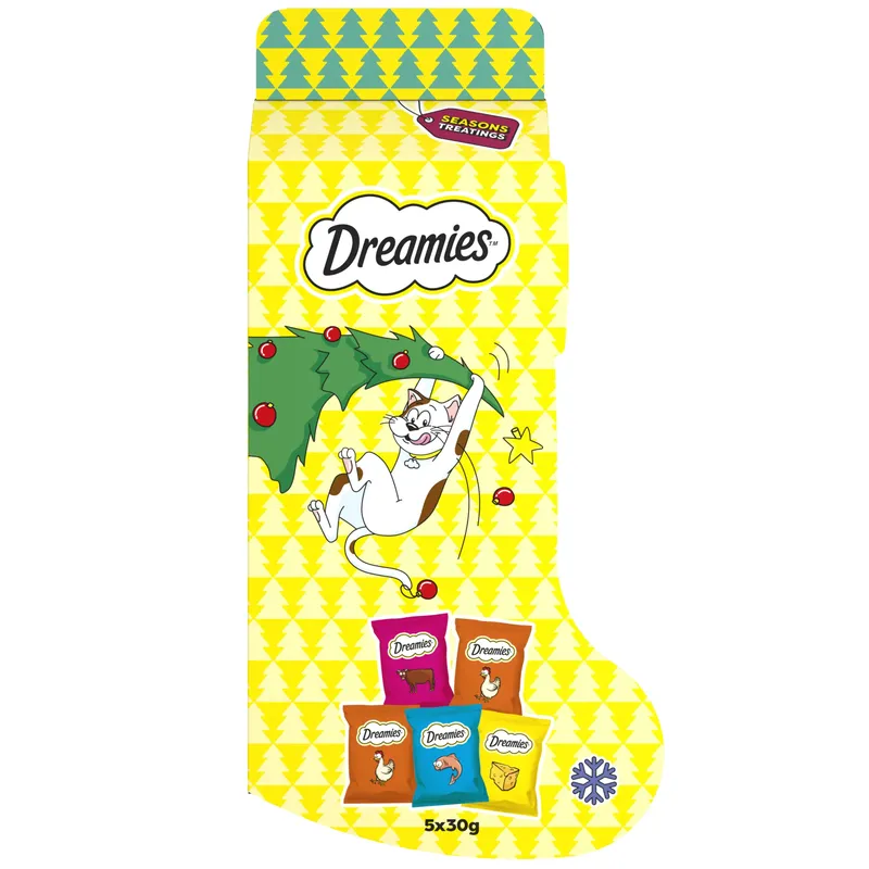 Dreamies Christmas Mixed Biscuit Cat Treats Stocking