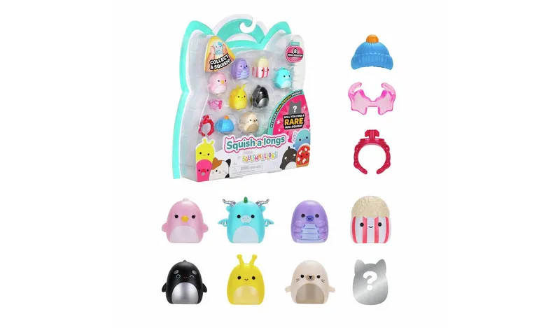 Squish-a-longs Squishmallows Collectable - Pack Of 8