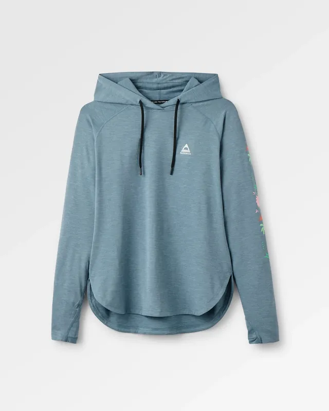 Passenger Clothing Sunvale Hooded UPF50 LS T-Shirt - Storm Grey Marl