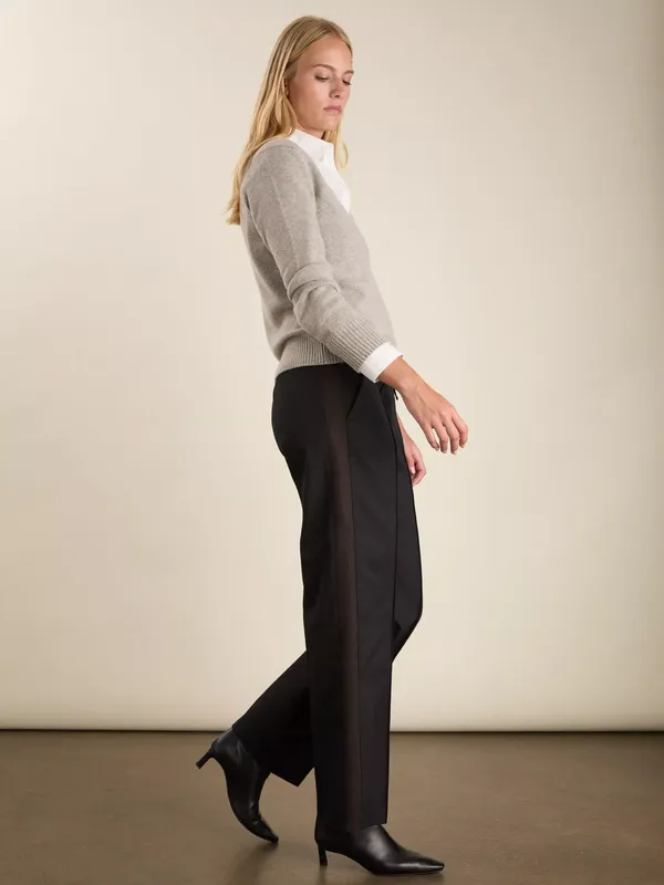 Baukjen Donna Wool Blend Wide Leg Trousers